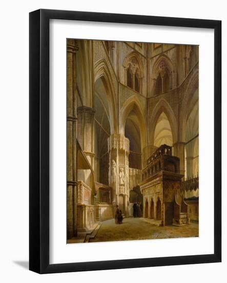 Interior of the Abbey of Westminster, 1853-Giovanni And Bertini, Giuseppe Brocca-Framed Giclee Print