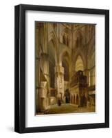 Interior of the Abbey of Westminster, 1853-Giovanni And Bertini, Giuseppe Brocca-Framed Giclee Print