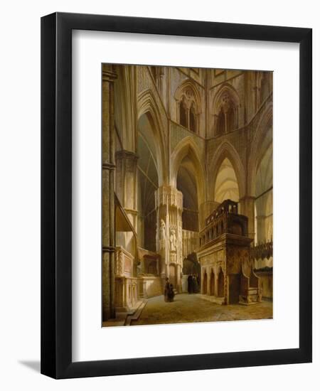 Interior of the Abbey of Westminster, 1853-Giovanni And Bertini, Giuseppe Brocca-Framed Giclee Print