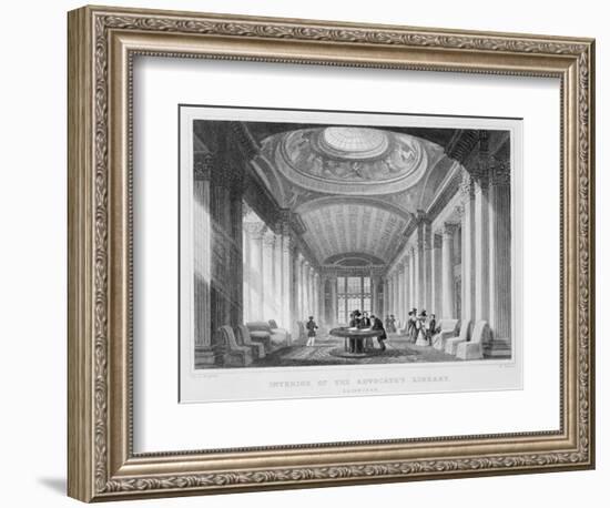 Interior of the Advocate's Library, Edinburgh, engraved by William Watkins, 1831-Thomas Hosmer Shepherd-Framed Giclee Print