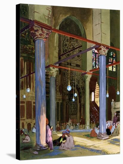 Interior of the Al-Mu'Ayyad Mosque, Cairo, Egypt, 1928-Louis Cabanes-Stretched Canvas