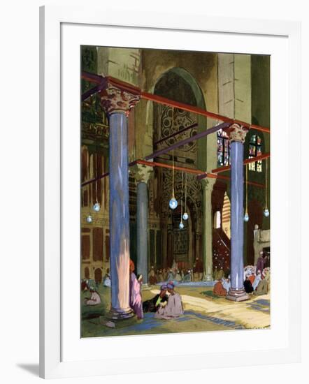 Interior of the Al-Mu'Ayyad Mosque, Cairo, Egypt, 1928-Louis Cabanes-Framed Giclee Print