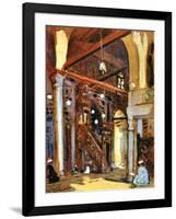 Interior of the Al-Mu'Ayyad Mosque, Cairo, Egypt, 1928-Louis Cabanes-Framed Premium Giclee Print