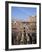 Interior of the Arena and the Cavea, Colosseum, Rome, Lazio, Italy-Adina Tovy-Framed Photographic Print