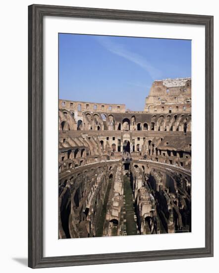 Interior of the Arena and the Cavea, Colosseum, Rome, Lazio, Italy-Adina Tovy-Framed Photographic Print