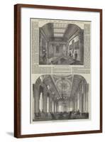 Interior of the Army and Navy Club House, Pall-Mall-null-Framed Giclee Print