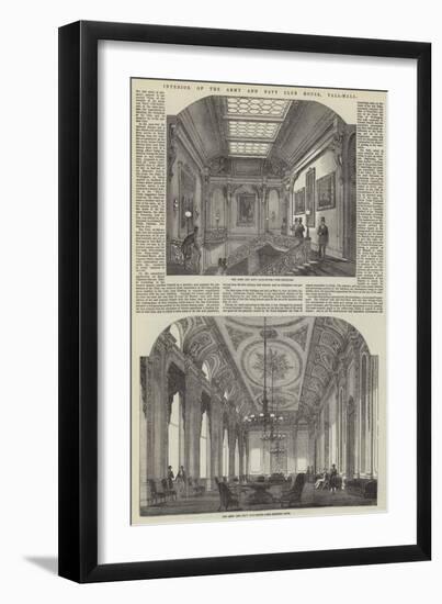 Interior of the Army and Navy Club House, Pall-Mall-null-Framed Giclee Print