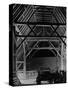 Interior of the Barley Barn at Cressing Temple-null-Stretched Canvas
