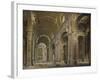 Interior of the Basilica of Saint Peter in Rome, 1750S-Giovanni Paolo Panini-Framed Giclee Print