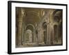 Interior of the Basilica of Saint Peter in Rome, 1750S-Giovanni Paolo Panini-Framed Giclee Print