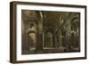 Interior of the Basilica of Saint Peter in Rome, before 1742-Giovanni Paolo Panini-Framed Giclee Print