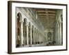 Interior of the Basilica of St Paul Outside the Walls in Rome, C1750-Giovanni Paolo Panini-Framed Giclee Print