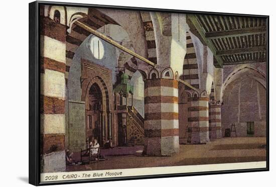 Interior of the Blue Mosque, Cairo, Egypt-null-Framed Photographic Print