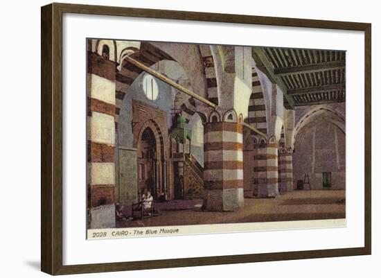 Interior of the Blue Mosque, Cairo, Egypt-null-Framed Photographic Print