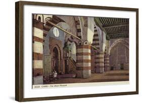 Interior of the Blue Mosque, Cairo, Egypt-null-Framed Photographic Print