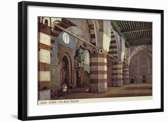 Interior of the Blue Mosque, Cairo, Egypt-null-Framed Photographic Print