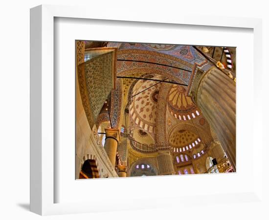 Interior of the Blue Mosque, Istanbul, Turkey-Joe Restuccia III-Framed Photographic Print