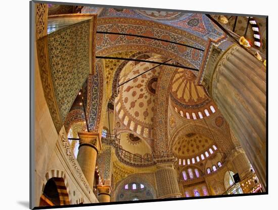 Interior of the Blue Mosque, Istanbul, Turkey-Joe Restuccia III-Mounted Photographic Print