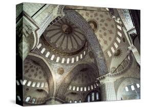 Interior of the Blue Mosque (Sultan Ahmet Mosque), Unesco World Heritage Site, Istanbul, Turkey-John Henry Claude Wilson-Stretched Canvas