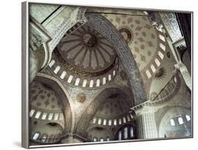 Interior of the Blue Mosque (Sultan Ahmet Mosque), Unesco World Heritage Site, Istanbul, Turkey-John Henry Claude Wilson-Framed Photographic Print