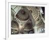 Interior of the Blue Mosque (Sultan Ahmet Mosque), Unesco World Heritage Site, Istanbul, Turkey-John Henry Claude Wilson-Framed Photographic Print