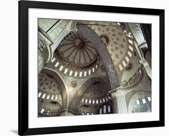 Interior of the Blue Mosque (Sultan Ahmet Mosque), Unesco World Heritage Site, Istanbul, Turkey-John Henry Claude Wilson-Framed Photographic Print