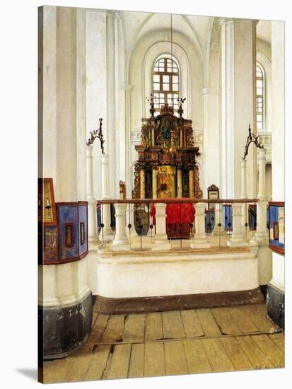Interior of the Brody Synagogue-Isidor Kaufmann-Stretched Canvas