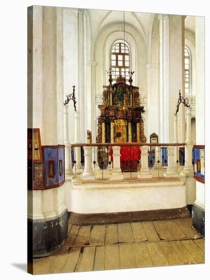 Interior of the Brody Synagogue-Isidor Kaufmann-Stretched Canvas