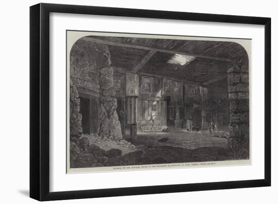 Interior of the Buddhist Temple in the Monastery of Mangnang, at Gnari Khorsum, Thibet-null-Framed Giclee Print