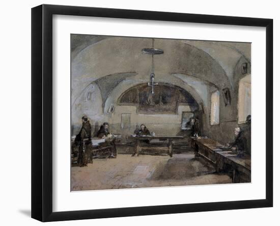 Interior of the Capuchin Convent at Albano-Hugh Carter-Framed Giclee Print