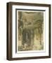 Interior of the Cave Temple of Indra Subba at Ellora-Captain Robert M. Grindlay-Framed Giclee Print