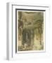 Interior of the Cave Temple of Indra Subba at Ellora-Captain Robert M. Grindlay-Framed Giclee Print