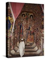 Interior of the Christian Church of Ura Kedane Meheriet, Zege Peninsula, Lake Tana, Ethiopia-Bruno Barbier-Stretched Canvas