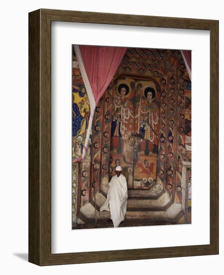 Interior of the Christian Church of Ura Kedane Meheriet, Zege Peninsula, Lake Tana, Ethiopia-Bruno Barbier-Framed Photographic Print