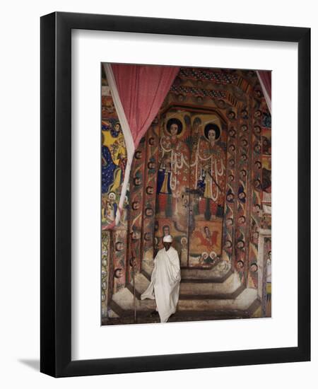 Interior of the Christian Church of Ura Kedane Meheriet, Zege Peninsula, Lake Tana, Ethiopia-Bruno Barbier-Framed Photographic Print