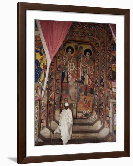 Interior of the Christian Church of Ura Kedane Meheriet, Zege Peninsula, Lake Tana, Ethiopia-Bruno Barbier-Framed Photographic Print