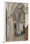 Interior of the Church at Mantes-Jean-Baptiste-Camille Corot-Framed Giclee Print