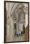 Interior of the Church at Mantes-Jean-Baptiste-Camille Corot-Framed Giclee Print