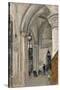 Interior of the Church at Mantes-Jean-Baptiste-Camille Corot-Stretched Canvas