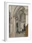 Interior of the Church at Mantes-Jean-Baptiste-Camille Corot-Framed Giclee Print