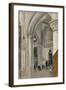 Interior of the Church at Mantes-Jean-Baptiste-Camille Corot-Framed Giclee Print