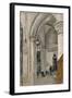 Interior of the Church at Mantes-Jean-Baptiste-Camille Corot-Framed Giclee Print