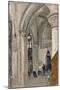 Interior of the Church at Mantes-Jean-Baptiste-Camille Corot-Mounted Giclee Print