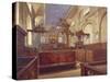 Interior of the Church of All Hallows the Great, City of London, 1884-John Crowther-Stretched Canvas