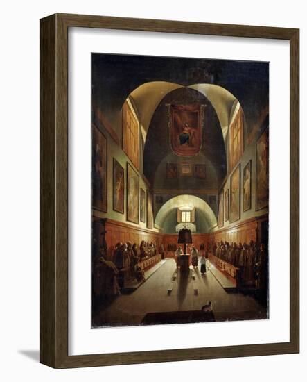 Interior of the Church of Capuchines in Rome, Late 18th or 19th Century-Francois-Marius Granet-Framed Giclee Print