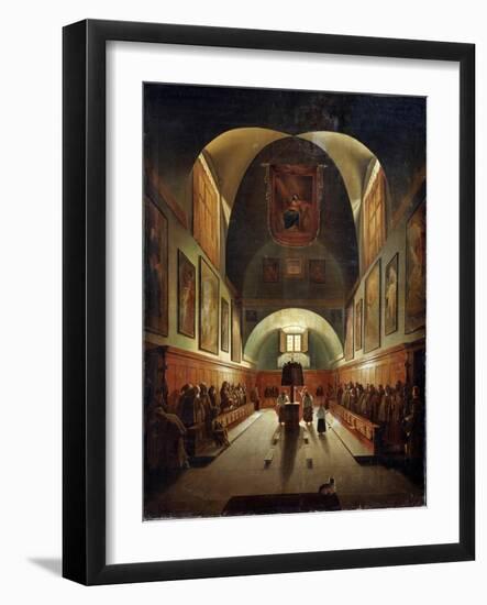 Interior of the Church of Capuchines in Rome, Late 18th or 19th Century-Francois-Marius Granet-Framed Giclee Print