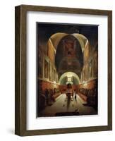 Interior of the Church of Capuchines in Rome, Late 18th or 19th Century-Francois-Marius Granet-Framed Giclee Print