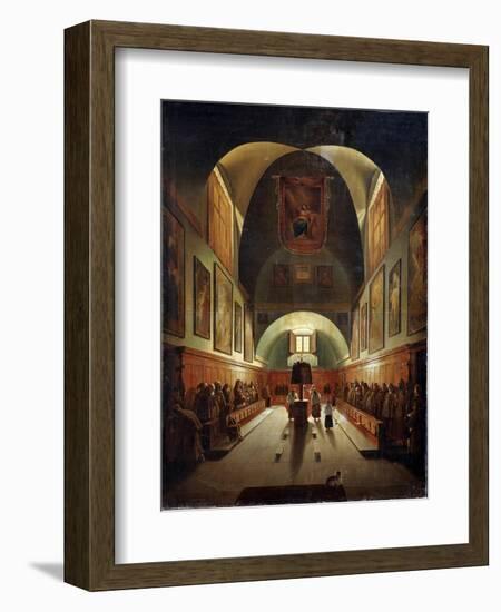 Interior of the Church of Capuchines in Rome, Late 18th or 19th Century-Francois-Marius Granet-Framed Giclee Print