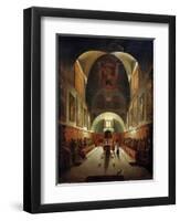 Interior of the Church of Capuchines in Rome, Late 18th or 19th Century-Francois-Marius Granet-Framed Giclee Print