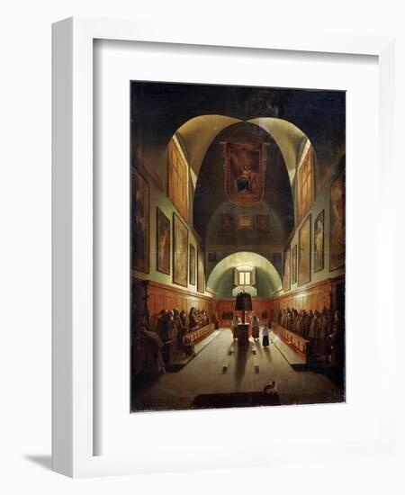 Interior of the Church of Capuchines in Rome, Late 18th or 19th Century-Francois-Marius Granet-Framed Giclee Print